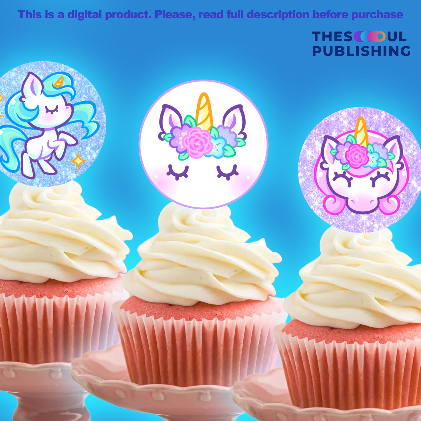 Unicorn Birthday Party Set | Printable Unicorn Decorations, Rainbow Unicorn Theme, Kids Birthday Kit, Instant Download