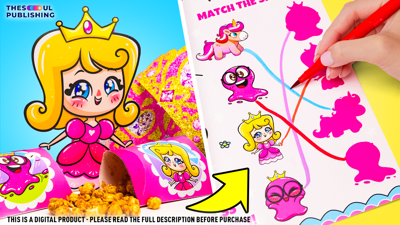 Princess Party Birthday Set | Printable Royal Party Decorations for Girls | Fairy Tale Birthday Kit | Instant Download | Pink , White &purple Theme