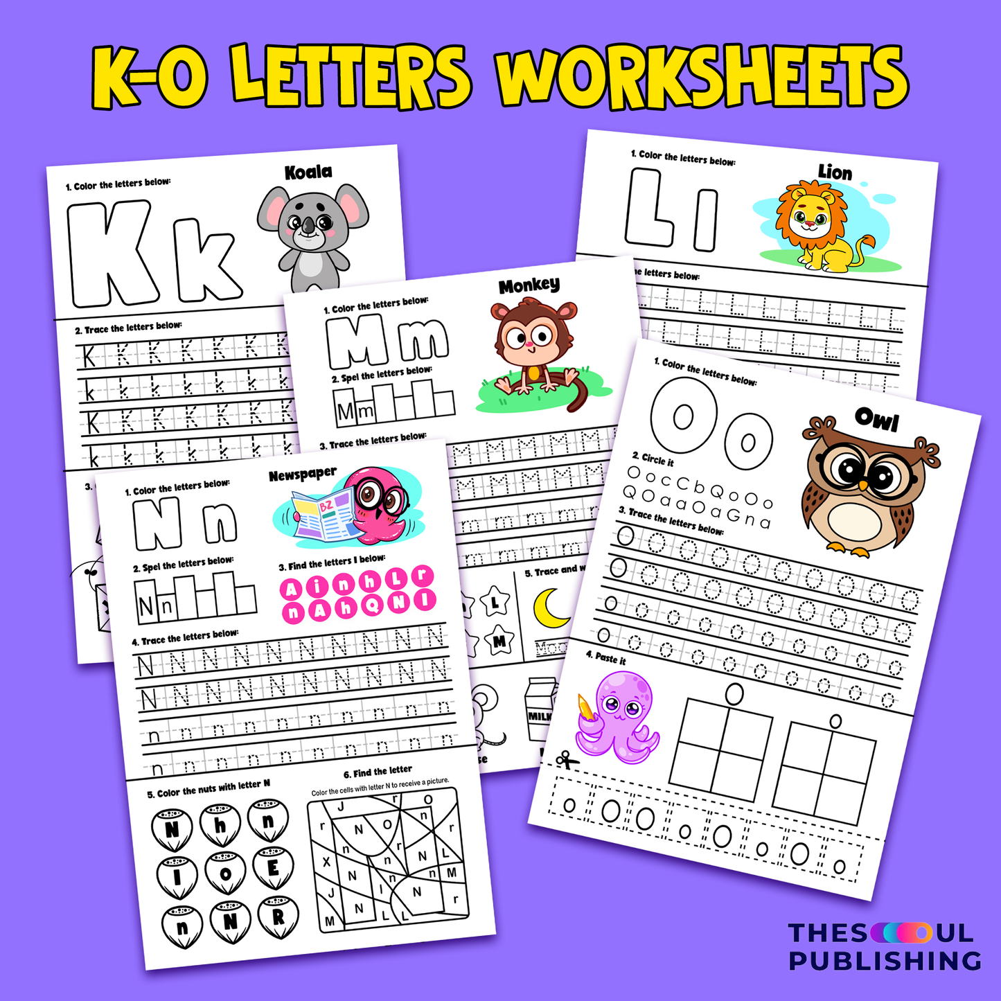 K-O letters learnIng book