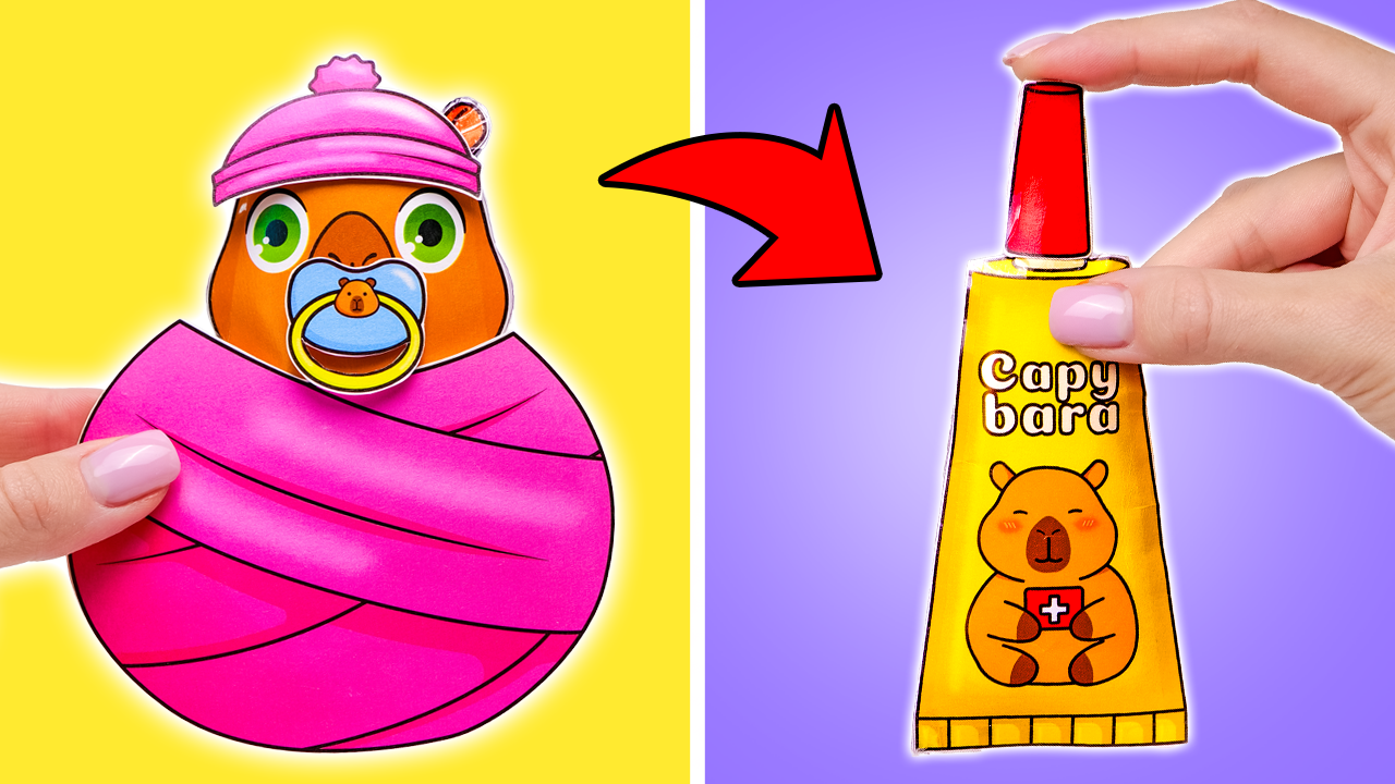 Capybara Newborn BabyCare Playbook | Printable Digital Products for Kids with Slick Slime Sam