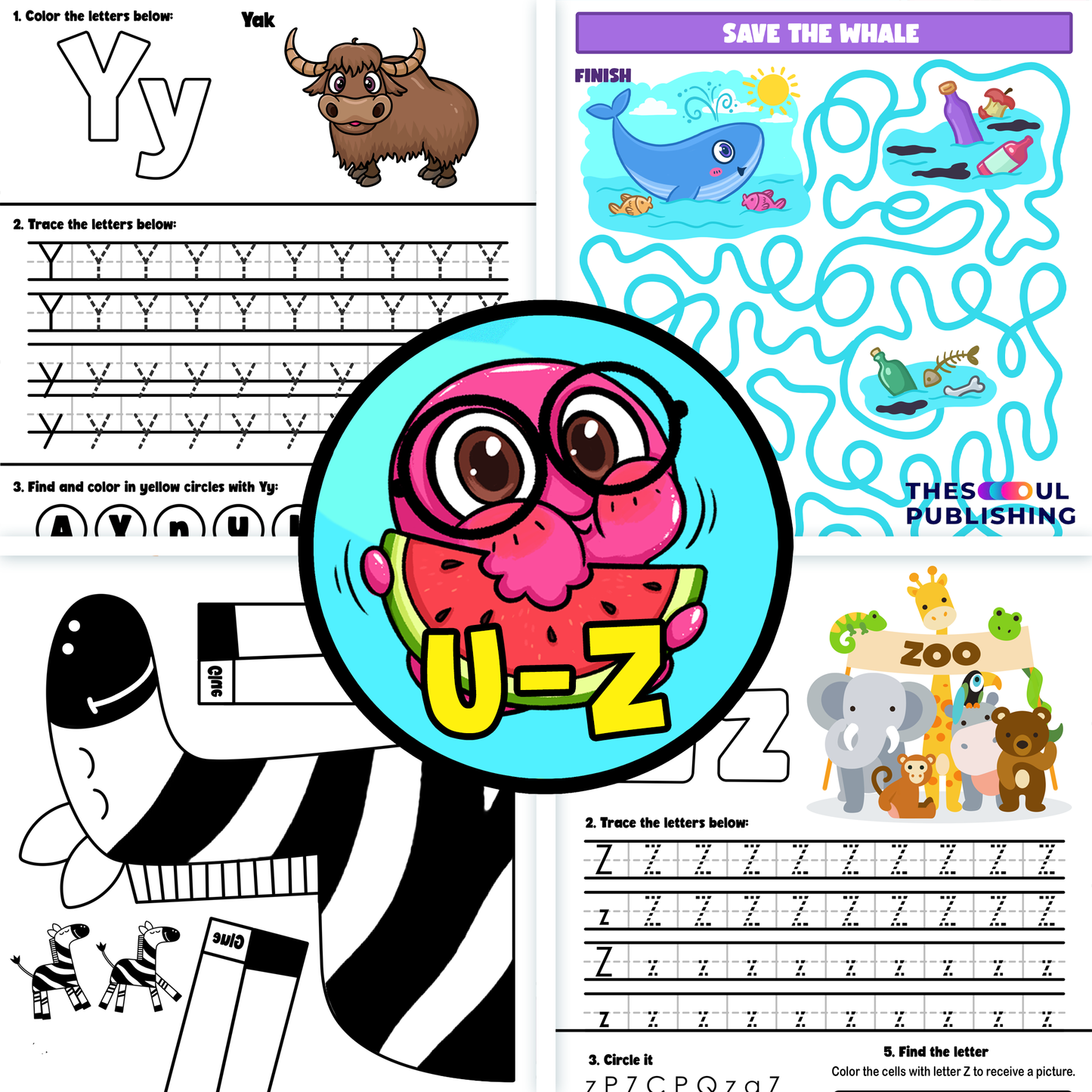 U-Z letters learnIng book