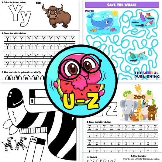 U-Z letters learnIng book