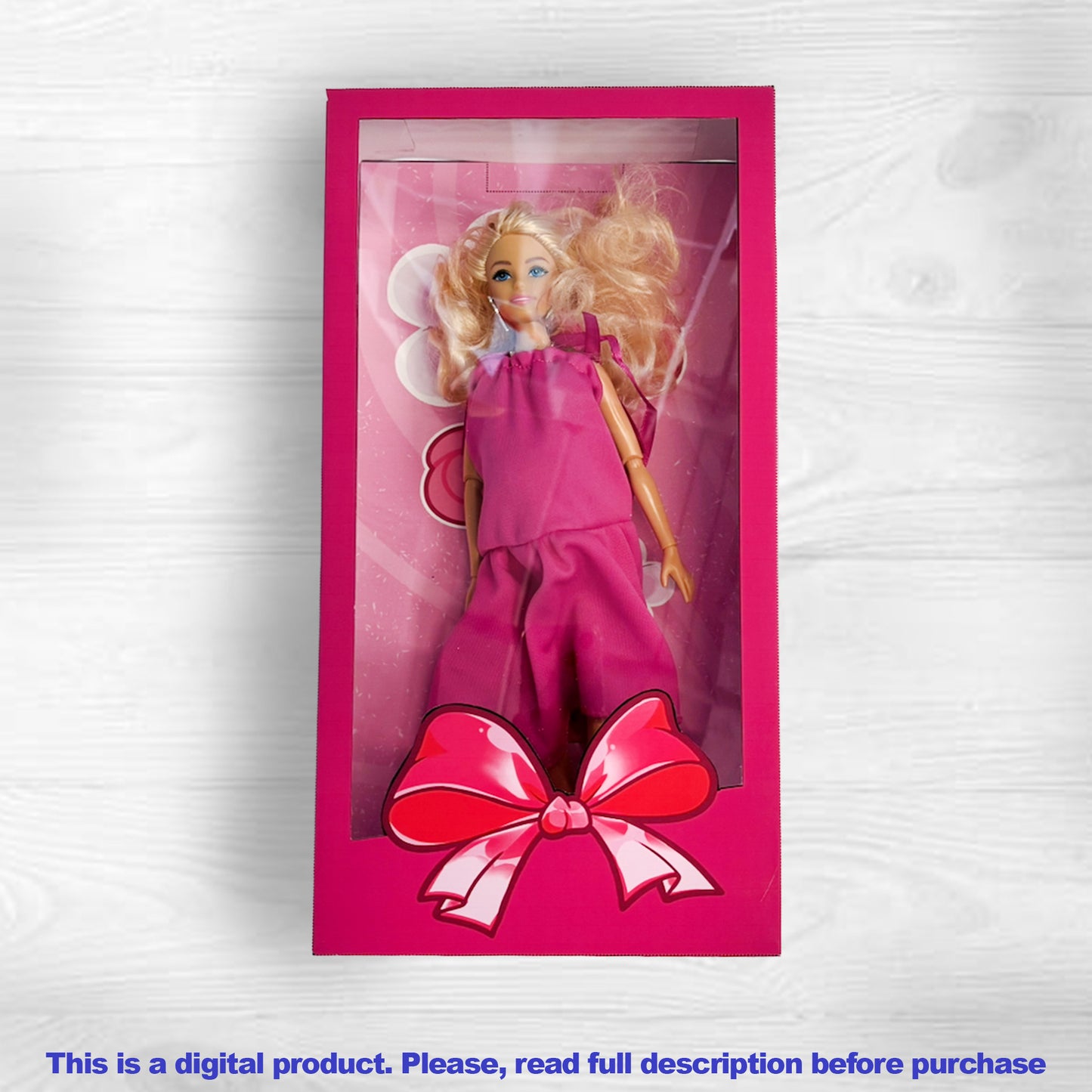 Doll Birthday Party Set , Printable Pink Party Decor ,Doll Theme Girls Birthday Decorations , Instant Download