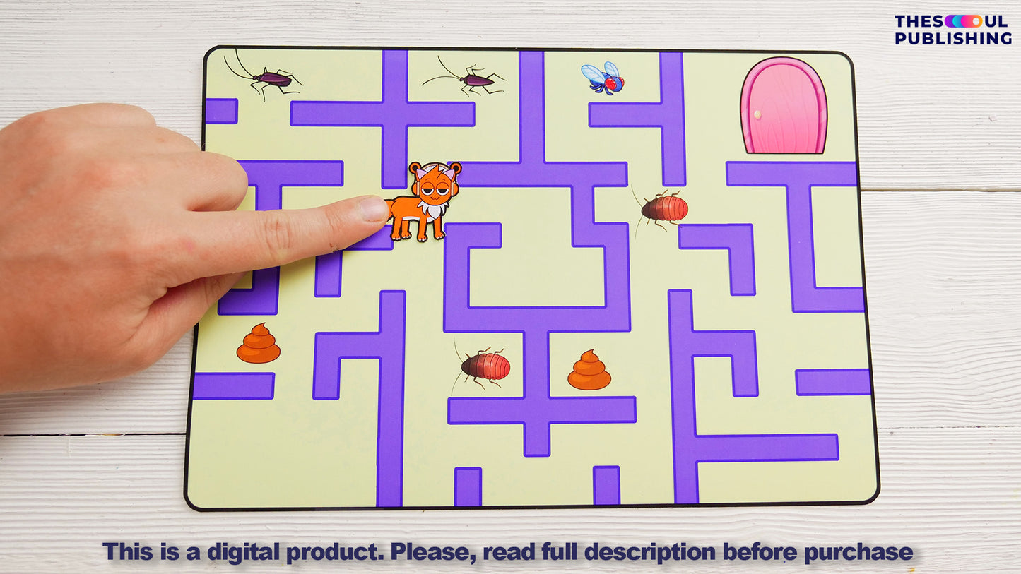 Cat Escaping Jail Printable Activity Book | Funny Kids Paper Book | Creative DIY Craft | Instant Download | Cat Story Book for Kids