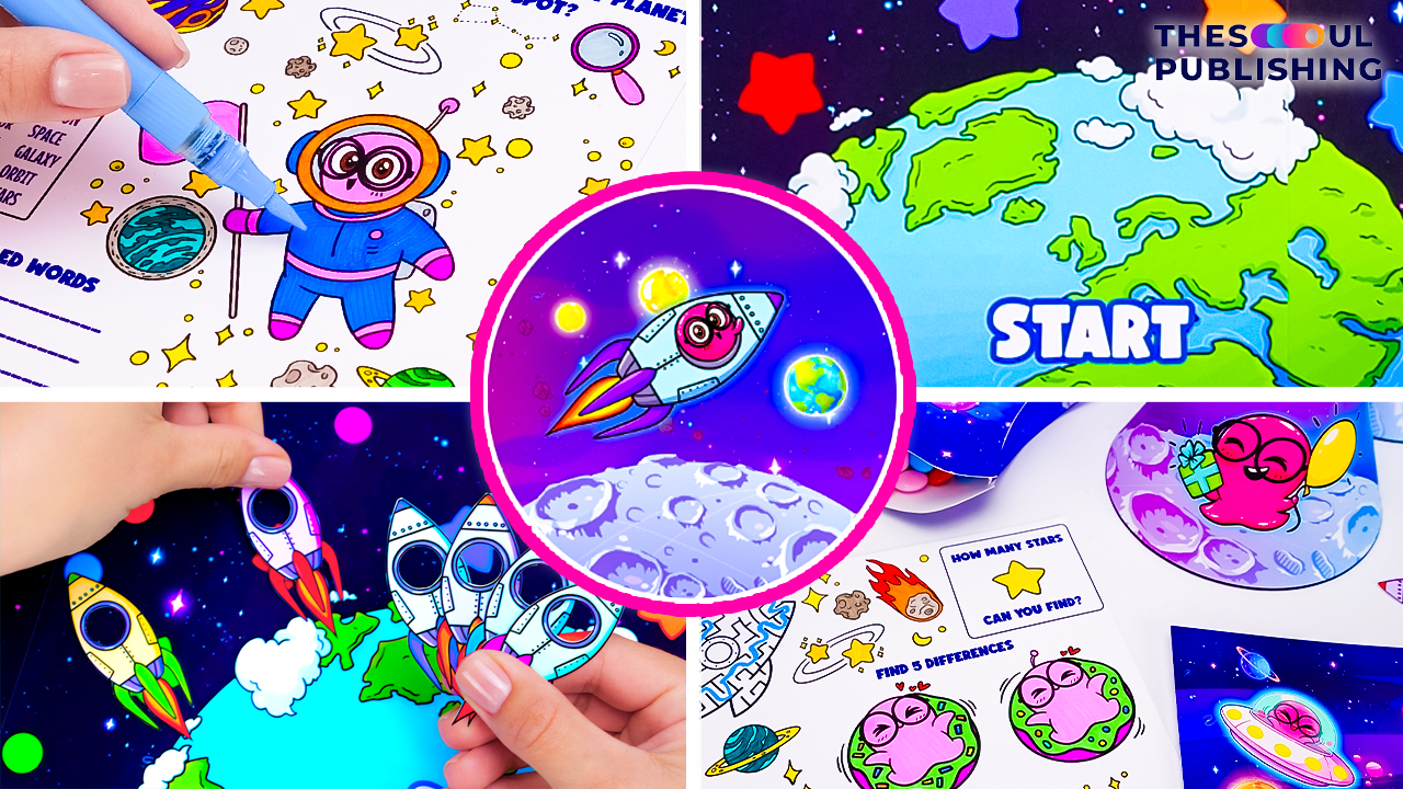 Space Birthday Party Set | Printable Outer Space Decorations for Kids | Galaxy Party Kit | Astronaut Theme | Instant Download