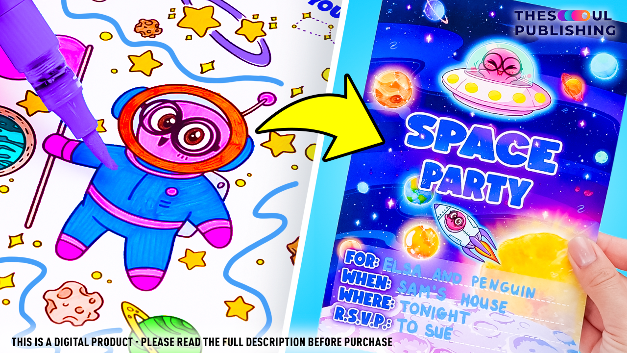 Space Birthday Party Set | Printable Outer Space Decorations for Kids | Galaxy Party Kit | Astronaut Theme | Instant Download