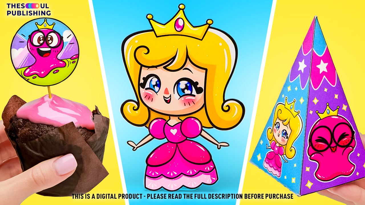 Princess Party Birthday Set | Printable Royal Party Decorations for Girls | Fairy Tale Birthday Kit | Instant Download | Pink , White &purple Theme