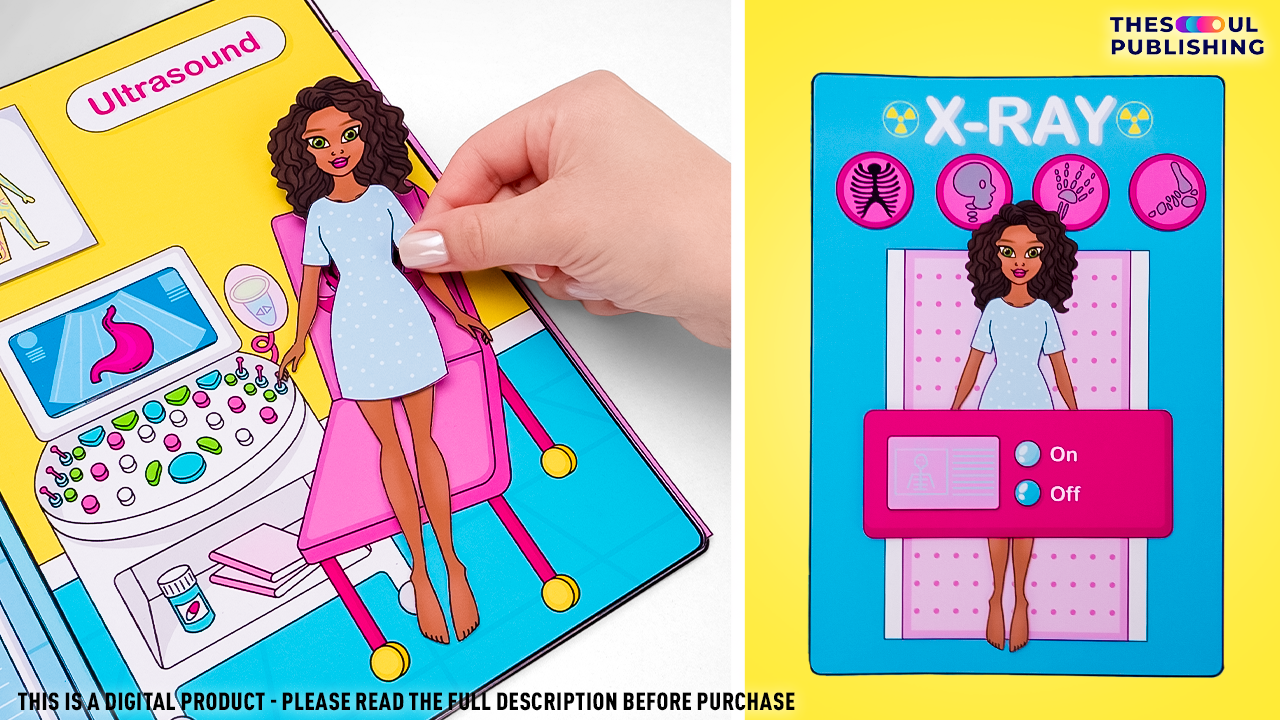 Hospital Paper Book with Slick Slime Sam | Printable Pretend Play for Kids | Fun Paper Craft | DIY Doctor Kit | Instant Download