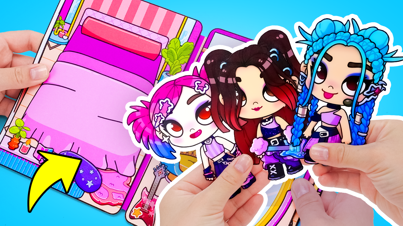 DIY GALXE K-Pop Girls Playbook 💖 with Slick Slime Sam| Printable Paper Book | DIGITAL Product for Kids