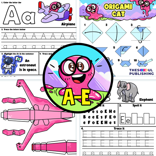 A-E letters learnIng book