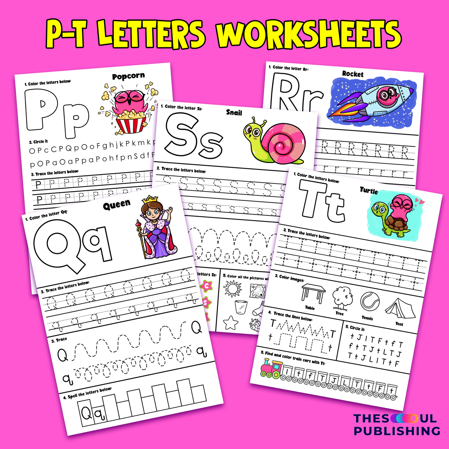 P -T letters learnIng book