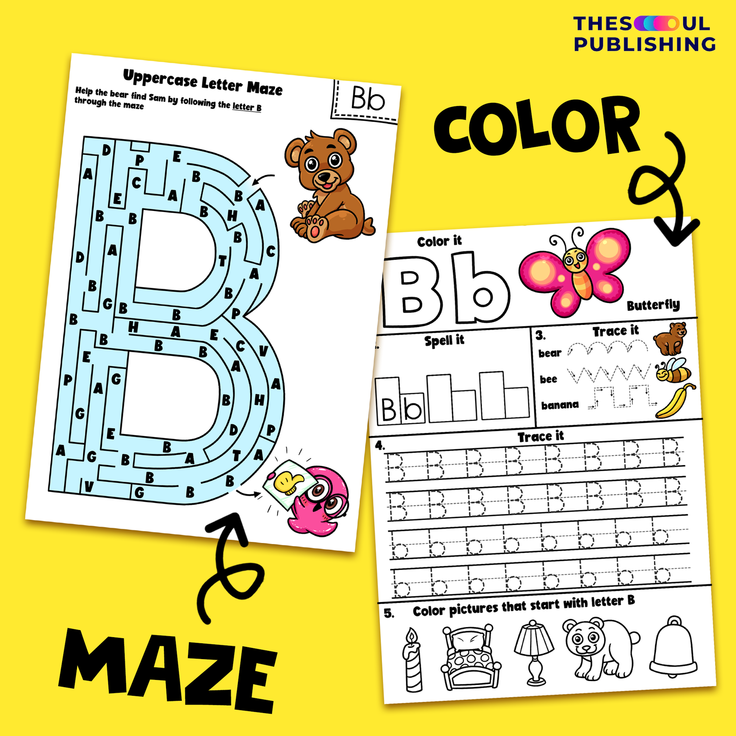 A-E letters learnIng book
