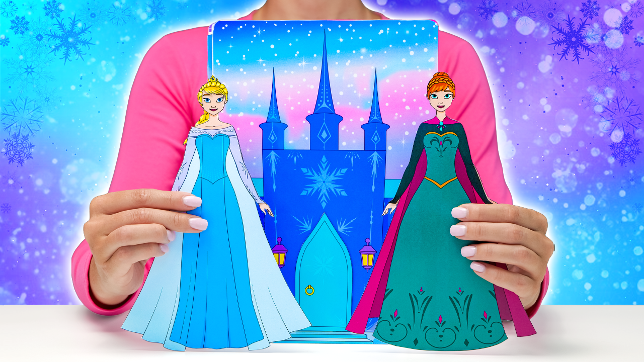 Frozen Doll House with Slick Slime Sam| Printable Paper Book | Digital Product for Kids