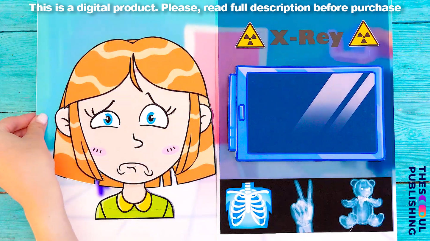 Surgeries Hospital Printable Play Book | Pretend Doctor Playset for Kids | Creative Paper Craft | DIY Hospital Kit | Instant Download