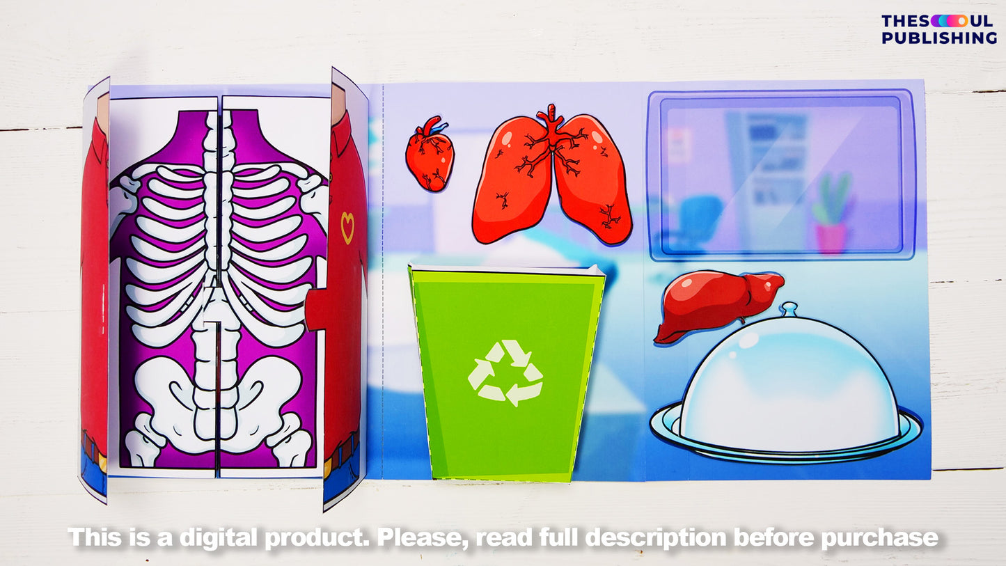 Surgeries Hospital Printable Play Book | Pretend Doctor Playset for Kids | Creative Paper Craft | DIY Hospital Kit | Instant Download